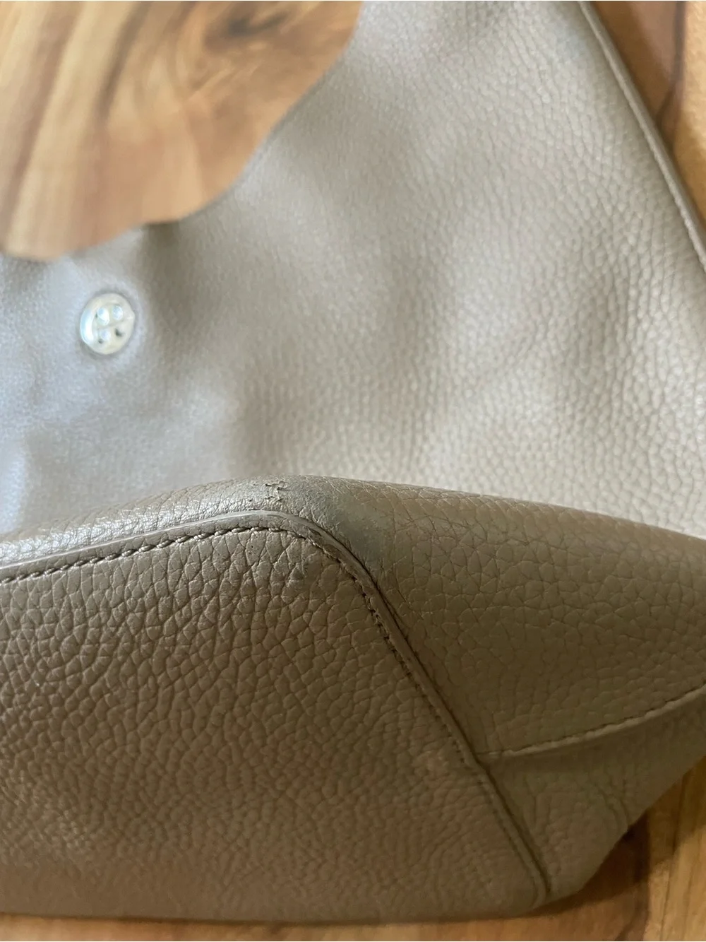 Tory Burch Perry Reversible Hobo Bag French Gray Pink Pebbled Leather